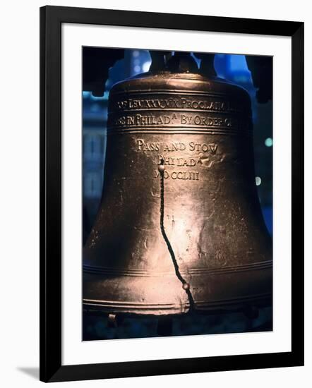 Close-up of the Liberty Bell, Philadelphia, Pennsylvania, USA-null-Framed Photographic Print