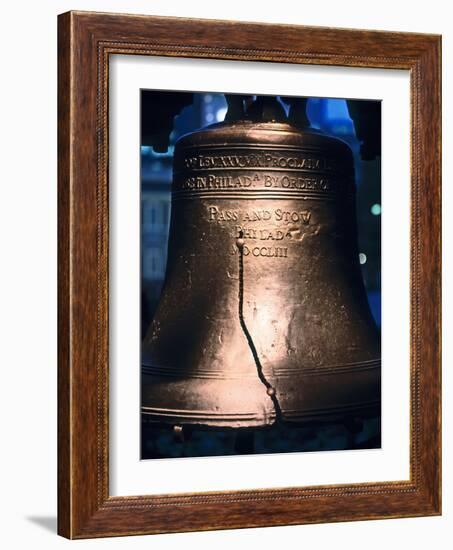 Close-up of the Liberty Bell, Philadelphia, Pennsylvania, USA-null-Framed Photographic Print