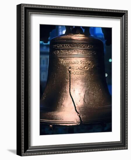 Close-up of the Liberty Bell, Philadelphia, Pennsylvania, USA-null-Framed Photographic Print