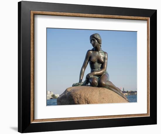 Close-Up of the Little Mermaid Statue, Copenhagen, Denmark-null-Framed Photographic Print