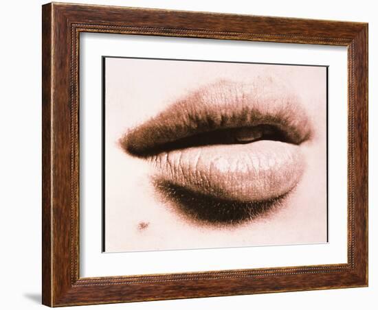 Close-up of the Mouth of a Woman (front View)-Cristina-Framed Photographic Print