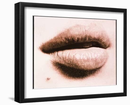 Close-up of the Mouth of a Woman (front View)-Cristina-Framed Photographic Print