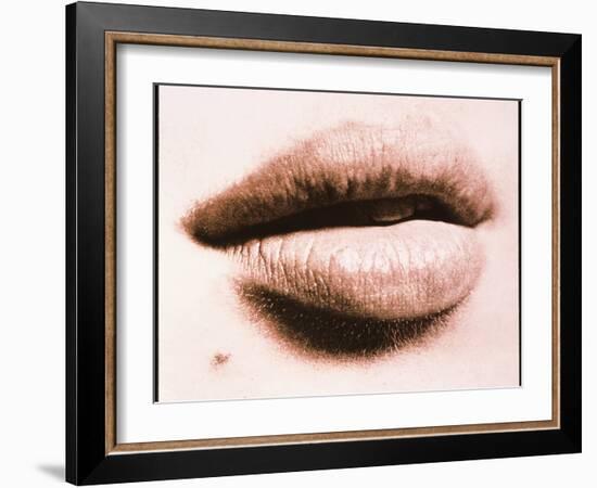 Close-up of the Mouth of a Woman (front View)-Cristina-Framed Photographic Print