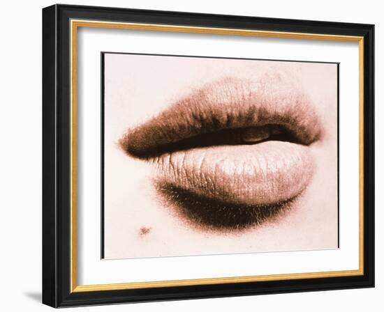 Close-up of the Mouth of a Woman (front View)-Cristina-Framed Photographic Print