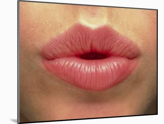 Close-up of the Pink Lips of a Woman (front View)-Phil Jude-Mounted Photographic Print