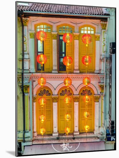 Close Up of the Shutters and Lanterns, Temple Street, Chinatown, Singapore-Gavin Hellier-Mounted Photographic Print
