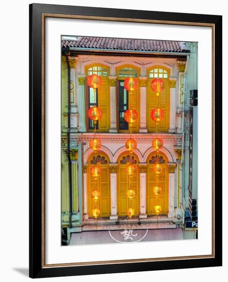 Close Up of the Shutters and Lanterns, Temple Street, Chinatown, Singapore-Gavin Hellier-Framed Photographic Print