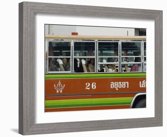 Close-Up of the Side of a Local Bus in Ayutthaya, Thailand, Southeast Asia-Charcrit Boonsom-Framed Photographic Print