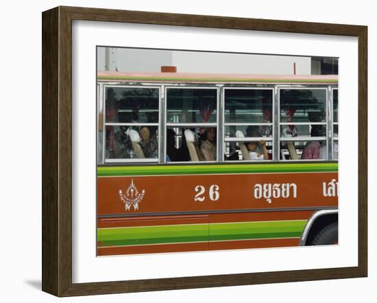 Close-Up of the Side of a Local Bus in Ayutthaya, Thailand, Southeast Asia-Charcrit Boonsom-Framed Photographic Print