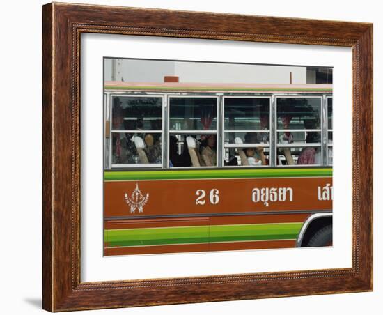 Close-Up of the Side of a Local Bus in Ayutthaya, Thailand, Southeast Asia-Charcrit Boonsom-Framed Photographic Print