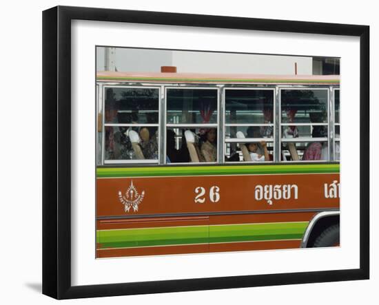 Close-Up of the Side of a Local Bus in Ayutthaya, Thailand, Southeast Asia-Charcrit Boonsom-Framed Photographic Print