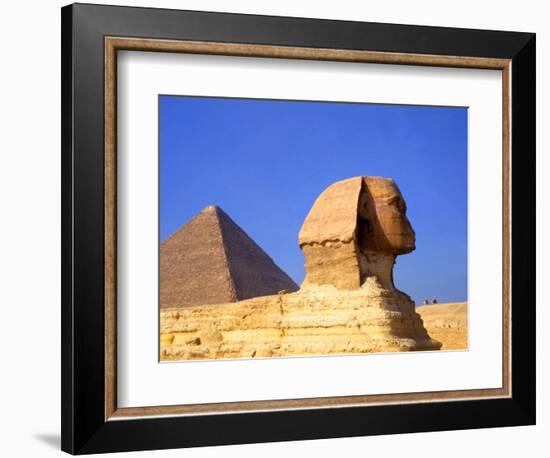 Close-up of the Sphinx and Pyramids of Giza, Egypt-Bill Bachmann-Framed Photographic Print