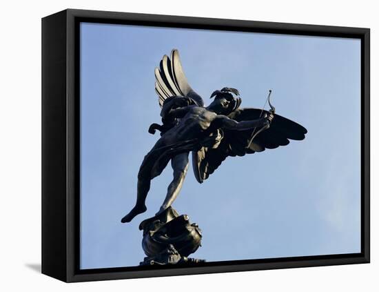 Close-Up of the Statue of Eros on the Shaftesbury Memorial, Piccadilly Circus, London, England-Walter Rawlings-Framed Premier Image Canvas