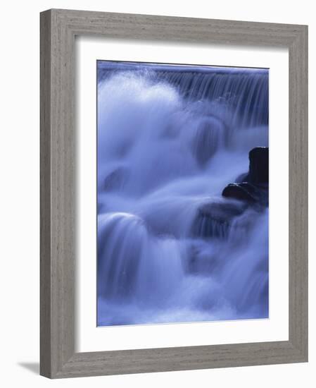 Close-Up of Waterfall, Water Cascading over Rocks in the Highlands of Scotland, United Kingdom-Kathy Collins-Framed Photographic Print