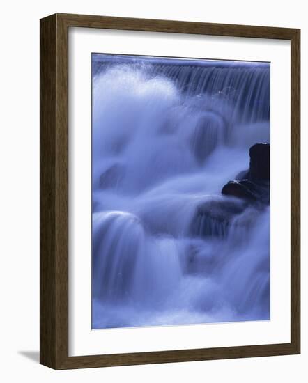 Close-Up of Waterfall, Water Cascading over Rocks in the Highlands of Scotland, United Kingdom-Kathy Collins-Framed Photographic Print