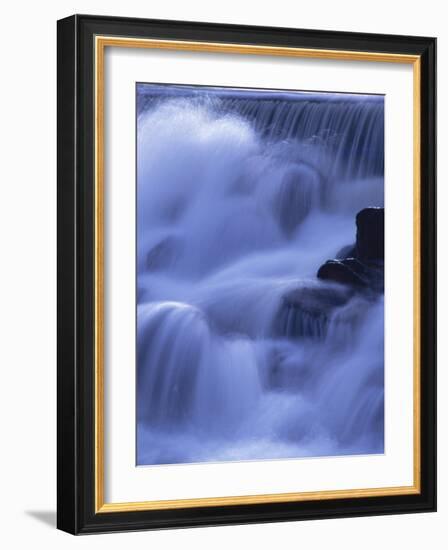 Close-Up of Waterfall, Water Cascading over Rocks in the Highlands of Scotland, United Kingdom-Kathy Collins-Framed Photographic Print