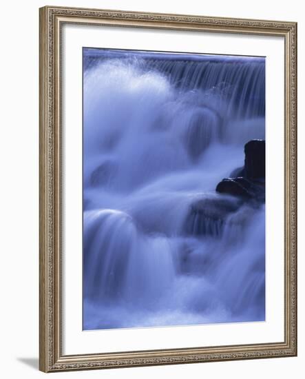 Close-Up of Waterfall, Water Cascading over Rocks in the Highlands of Scotland, United Kingdom-Kathy Collins-Framed Photographic Print