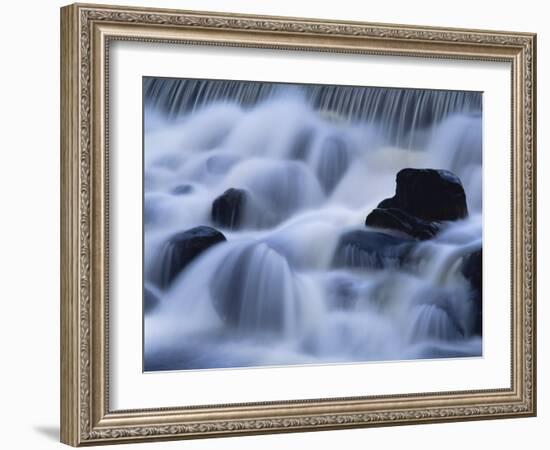 Close-Up of Waterfall, Water Cascading over Rocks in the Highlands of Scotland, United Kingdom-Kathy Collins-Framed Photographic Print