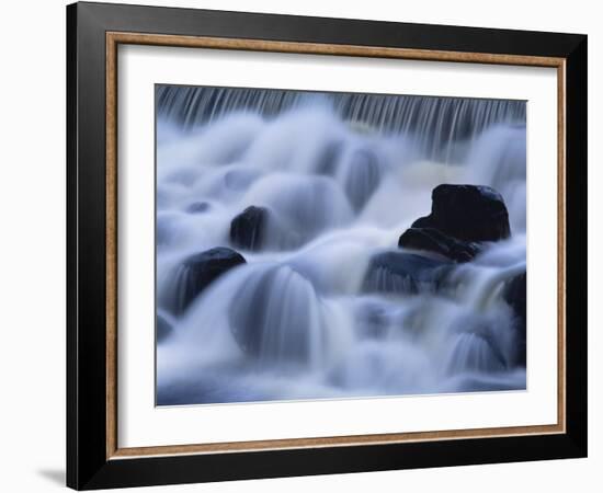 Close-Up of Waterfall, Water Cascading over Rocks in the Highlands of Scotland, United Kingdom-Kathy Collins-Framed Photographic Print