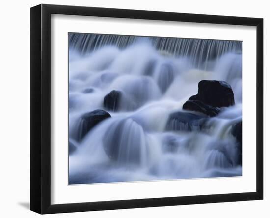 Close-Up of Waterfall, Water Cascading over Rocks in the Highlands of Scotland, United Kingdom-Kathy Collins-Framed Photographic Print