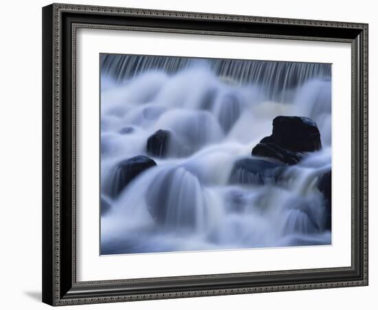 Close-Up of Waterfall, Water Cascading over Rocks in the Highlands of Scotland, United Kingdom-Kathy Collins-Framed Photographic Print