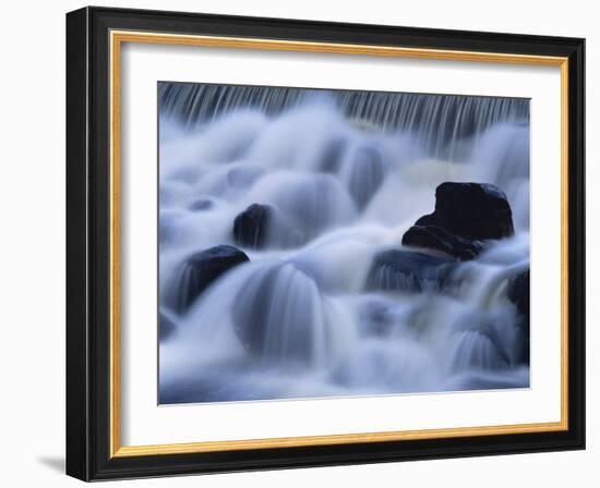 Close-Up of Waterfall, Water Cascading over Rocks in the Highlands of Scotland, United Kingdom-Kathy Collins-Framed Photographic Print