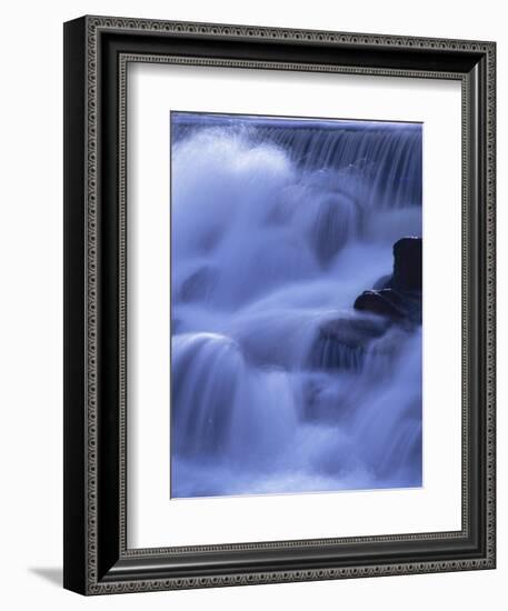 Close-Up of Waterfall, Water Cascading over Rocks in the Highlands of Scotland, United Kingdom-Kathy Collins-Framed Photographic Print