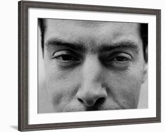 Close Up of "Yankee Clipper" Joe DiMaggio's Eyes and Nose-Ralph Morse-Framed Premium Photographic Print