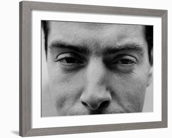 Close Up of "Yankee Clipper" Joe DiMaggio's Eyes and Nose-Ralph Morse-Framed Premium Photographic Print