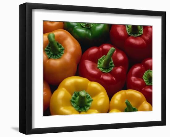 Close-Up of Yellow, Red, Orange and Green Peppers-Lee Frost-Framed Photographic Print