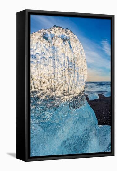 Close Up on Ice. Ice Formations Come from the Jokulsarlon Glacial Lagoon-null-Framed Premier Image Canvas