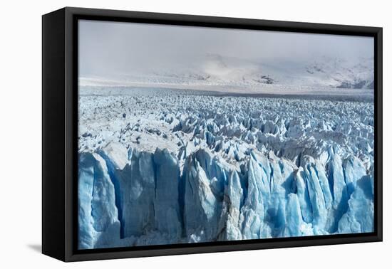 Close up on the ice of Perito Moreno glacier, Los Glaciares National Park, Santa Cruz, Argentina-francesco vaninetti-Framed Premier Image Canvas