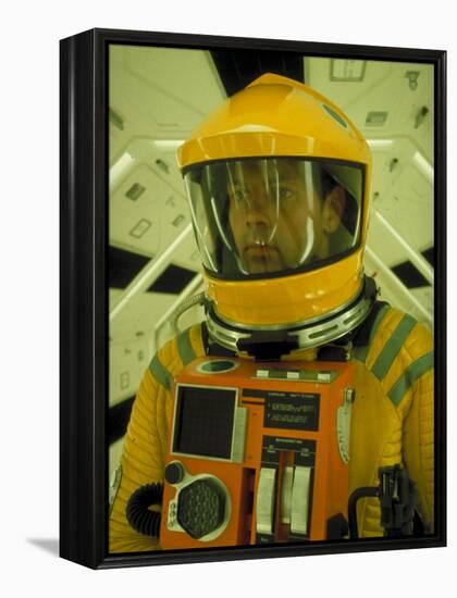 Close Up Portrait of Actor in Astronaut Suit on the Set of the Movie "2001: A Space Odyssey"-Dmitri Kessel-Framed Premier Image Canvas