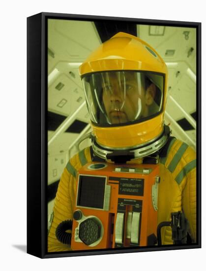 Close Up Portrait of Actor in Astronaut Suit on the Set of the Movie "2001: A Space Odyssey"-Dmitri Kessel-Framed Premier Image Canvas