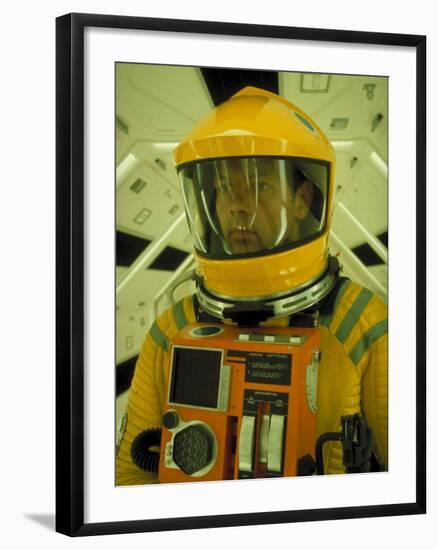 Close Up Portrait of Actor in Astronaut Suit on the Set of the Movie "2001: A Space Odyssey"-Dmitri Kessel-Framed Premium Photographic Print