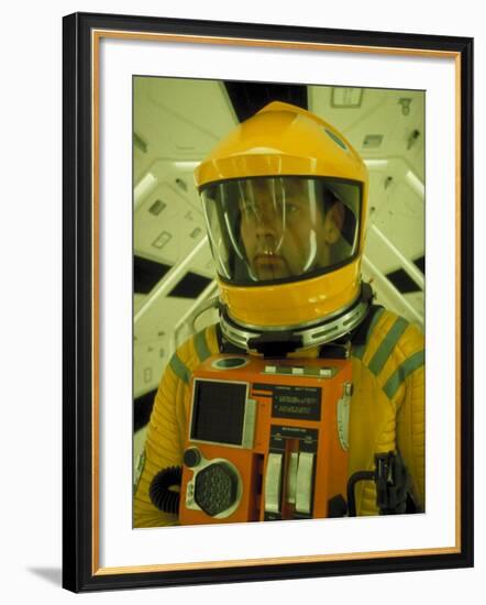 Close Up Portrait of Actor in Astronaut Suit on the Set of the Movie "2001: A Space Odyssey"-Dmitri Kessel-Framed Premium Photographic Print