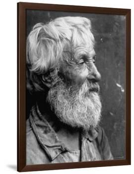 Close Up Portrait of Old Russian Peasant-Margaret Bourke-White-Framed Premium Photographic Print
