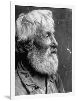 Close Up Portrait of Old Russian Peasant-Margaret Bourke-White-Framed Premium Photographic Print