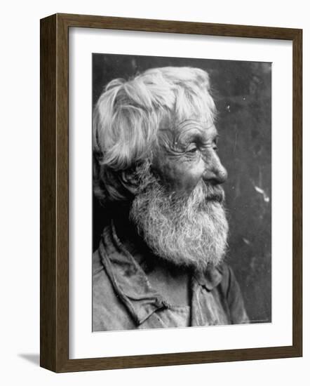 Close Up Portrait of Old Russian Peasant-Margaret Bourke-White-Framed Photographic Print