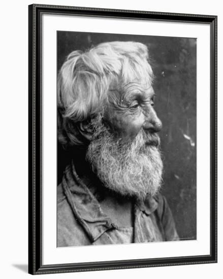 Close Up Portrait of Old Russian Peasant-Margaret Bourke-White-Framed Photographic Print