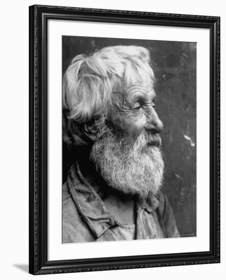 Close Up Portrait of Old Russian Peasant-Margaret Bourke-White-Framed Photographic Print