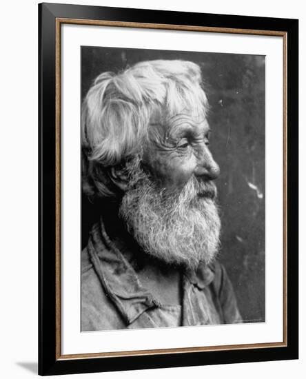 Close Up Portrait of Old Russian Peasant-Margaret Bourke-White-Framed Photographic Print