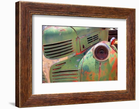 Close up Shot of Old Rustic Truck-SNEHITDESIGN-Framed Photographic Print