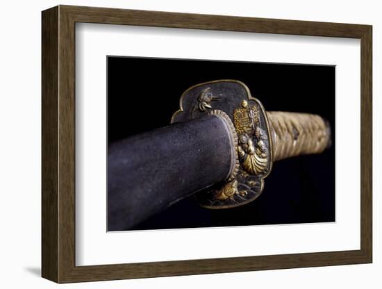 Close-Up View of 19th Century Samurai Sword-null-Framed Photographic Print