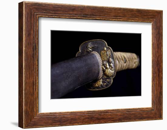 Close-Up View of 19th Century Samurai Sword-null-Framed Photographic Print