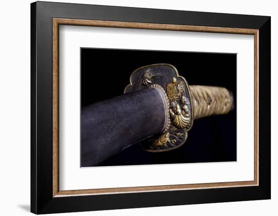 Close-Up View of 19th Century Samurai Sword-null-Framed Photographic Print