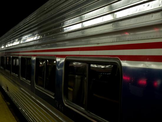 Close View Of Passing Amtrak Train Photographic Print Todd