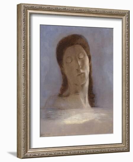 Closed Eyes, 1890-Odilon Redon-Framed Giclee Print