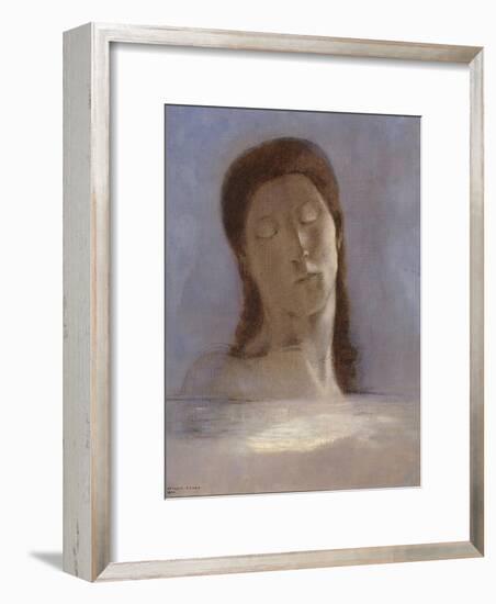 Closed Eyes, 1890-Odilon Redon-Framed Giclee Print