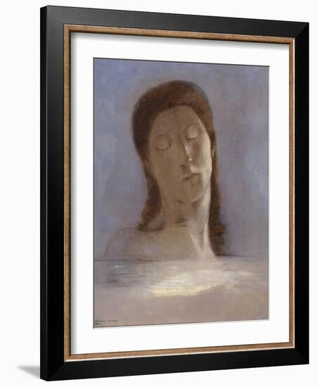 Closed Eyes, 1890-Odilon Redon-Framed Giclee Print